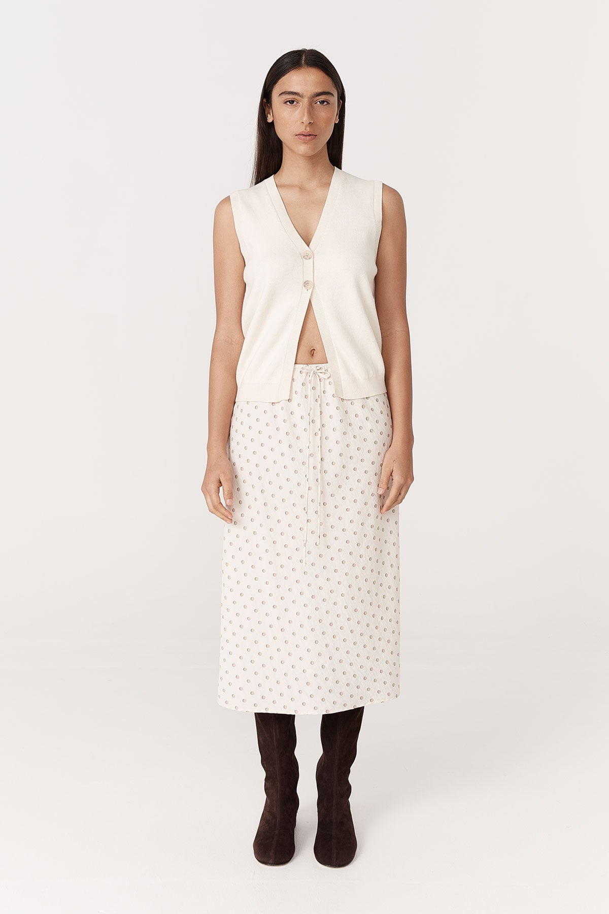 Frannie Silk Midi Skirt