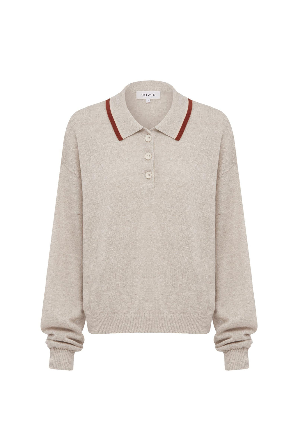 Uma Linen Knit Polo Top